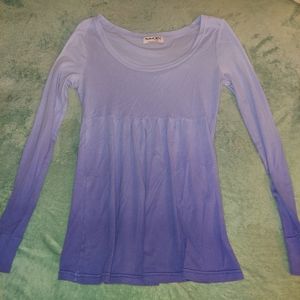 Michael Stars Blue Ombre Babydoll Top